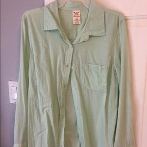 Mint Button Up